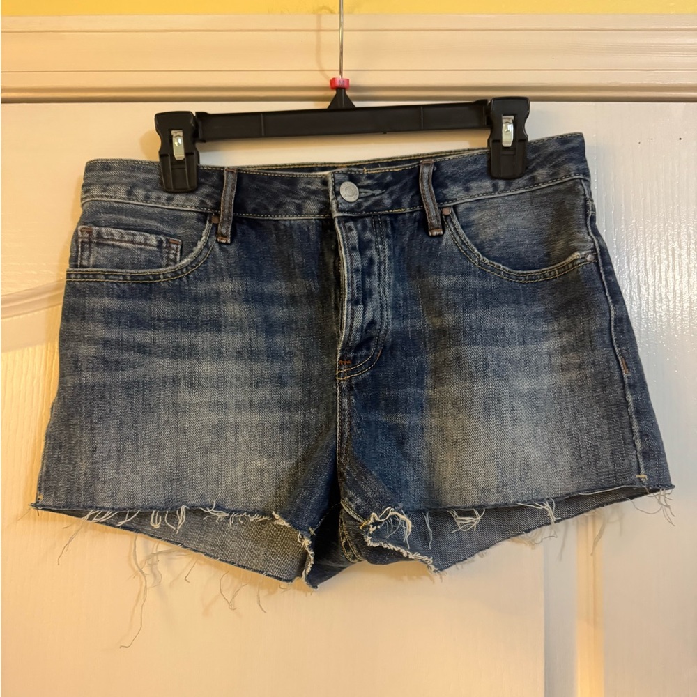 Pacsun Mid Rise Denim Blue Women's Shorts